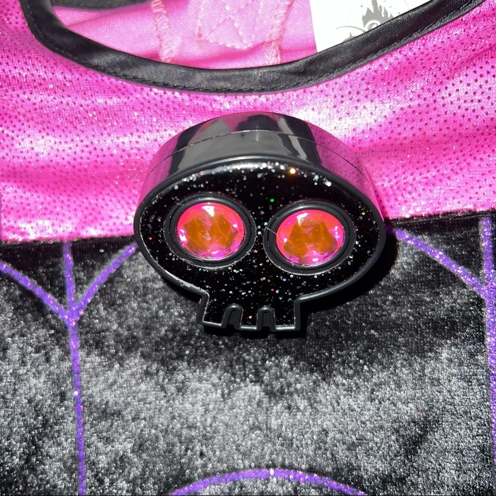 Disney Black and Pink Spider Web Dress with Bat Headband - Picture 4 of 11